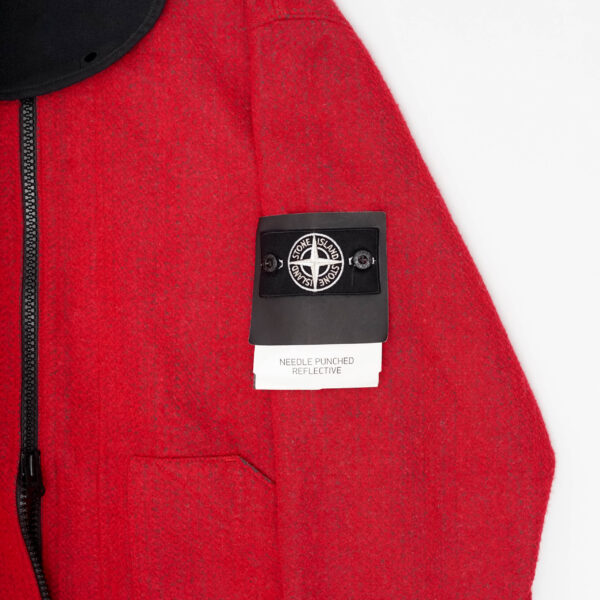 STONE ISLAND REFLECTIVE NEEDLE PUNCHED HOODIE JACKET