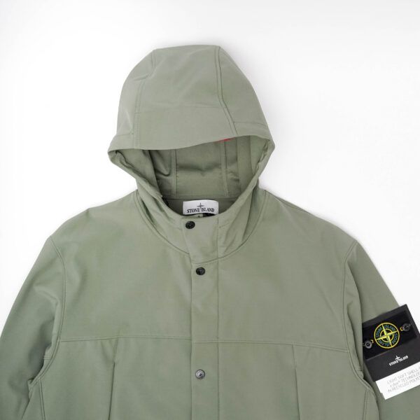 DSC03136 (1) STONEISLAND HOODED JACKET LIGHT SOFTSHELL GREEN