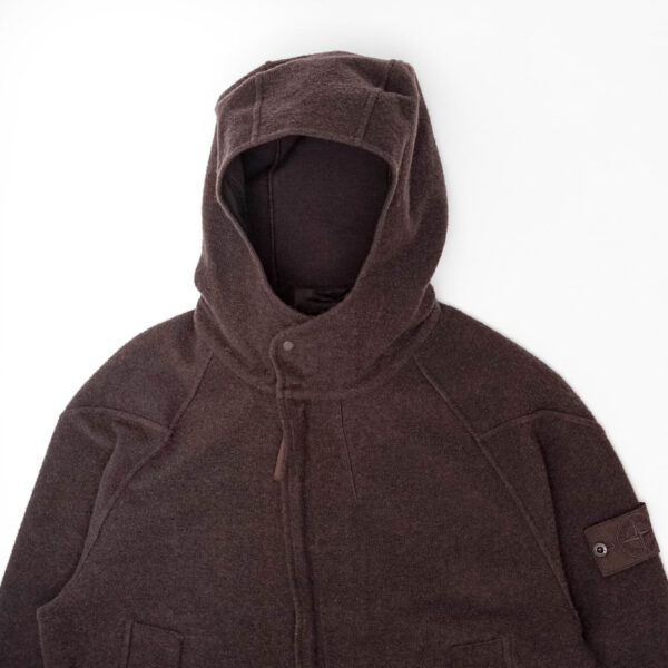 STONE ISLAND GHOST FULL ZIP HOODED SWEATSHIRT