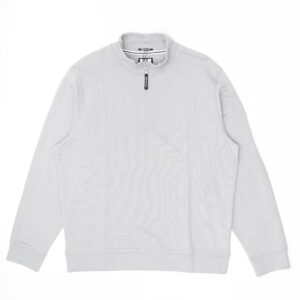WEEKEND OFFENDER KRAVIZ QUARTER ZIP SWEATSHIRT SMOKEY GREY