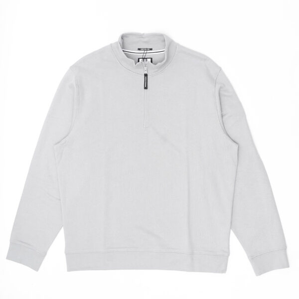 DSC03090 WEEKEND OFFENDER KRAVIZ QUARTER ZIP SWEATSHIRT SMOKEY GREY