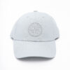 STONE ISLAND EMBROIDERED BASEBALL CAP GRAY