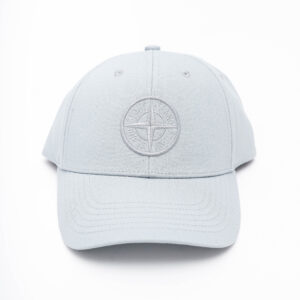 STONE ISLAND EMBROIDERED BASEBALL CAP GRAY