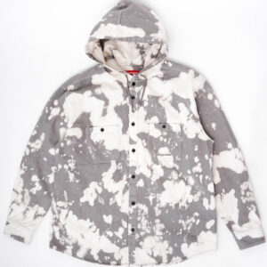 SUPREME HOODED DENIM SHIRT BLEACHED
