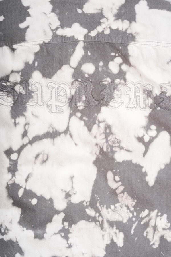 SUPREME HOODED DENIM SHIRT BLEACHED