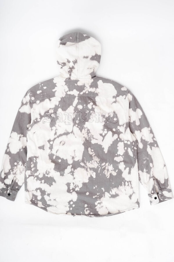SUPREME HOODED DENIM SHIRT BLEACHED
