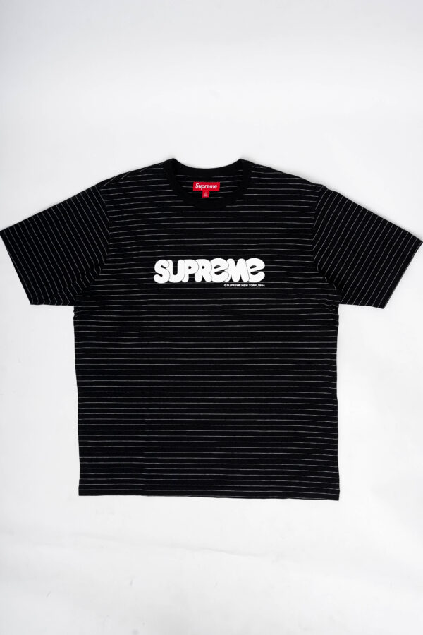 SUPREME T SHIRT BUBBLE STRIPE BLACK