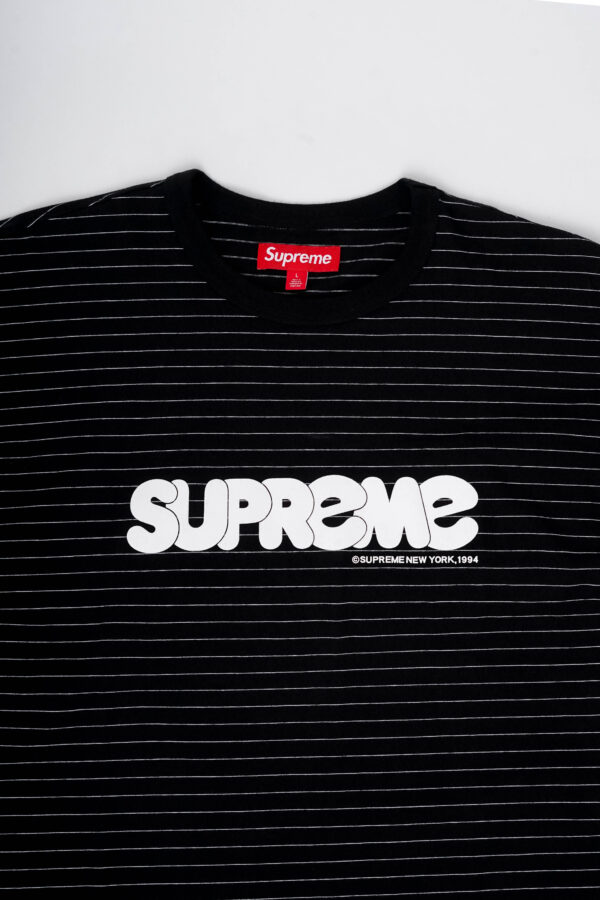 SUPREME T SHIRT BUBBLE STRIPE BLACK