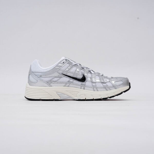 NIKE P-6000 WHITE BLACK ARGENT METALLIC