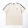 FRED CONTRAST TAPE RINGER T SHIRT OATMEAL