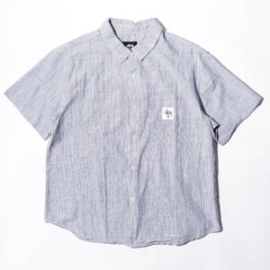 STUSSY STRIPE SHIRT GREY WHITE