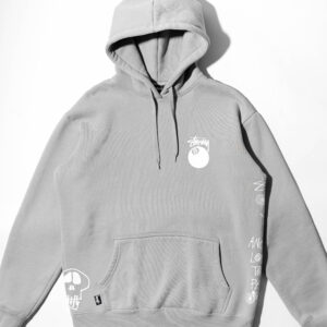STUSSY TEST STRIKE FLEECE HOODIE GREY