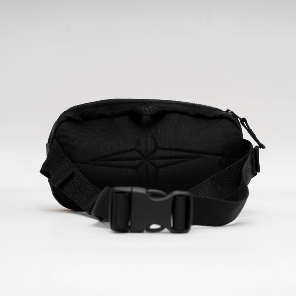 STONE ISLAND LOGO PATCH BELT BAG JUNIOR BLACK