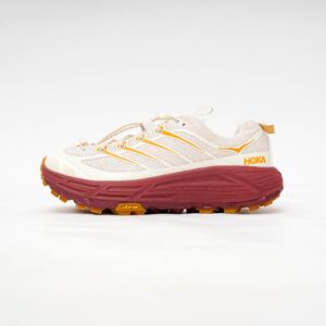 HOKA MAFATE THREE 2 VANILLA VARSITY BURGUNDY